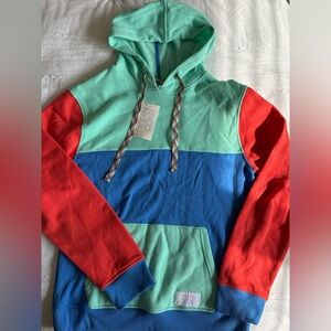 Ocean Coast Men's Colorblock Hoodie - Red, Green, and Blue